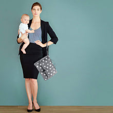 Load image into Gallery viewer, Homlynn Portable Baby Changing Pad, Diaper Change Mat with Head Cushion, Wipes Pockets Diaper Clutch-Waterproof & Fold-able for Everywhere Use(Grey)