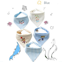 Load image into Gallery viewer, Baby Bibs 5 Pack Soft Cotton Super Absorbent Bandana Drool Bibs for Baby Boy Girl Drooling