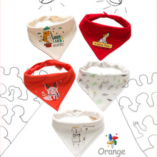 Load image into Gallery viewer, Baby Bibs 5 Pack Soft Cotton Super Absorbent Bandana Drool Bibs for Baby Boy Girl Drooling