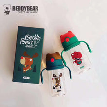 Load image into Gallery viewer, 13oz Leakproof Kids Water Bottle with Straws, 380ML Tritan Plastic BPA Free Baby Learn-to-Drink Water Bottle Gift for Kids