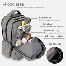 Load image into Gallery viewer, Diaper Bag Backpack,Large Unisex Baby Bags Multifunction Travel Backpack for Mom and Dad with Changing Pad and Stroller Straps