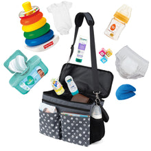 Load image into Gallery viewer, Homlynn Baby Stroller Organizer Messenger Diaper Bag-5 Big Pockets Large Storage Space for Baby Accessories(Grey)