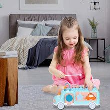 Load image into Gallery viewer, Baby Toy Musical School Bus,Knocking Piano Car with Shape Puzzles,Sensory Toys for Toddlers 1-3,Educational Learning Gift for Girls and Boys