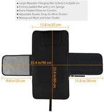 Load image into Gallery viewer, Baby Diaper Changing Pad Portable Diaper Changing Clutch Nappy Changing Mat with Wipes Pocket