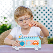Load image into Gallery viewer, Baby Toy Musical School Bus,Knocking Piano Car with Shape Puzzles,Sensory Toys for Toddlers 1-3,Educational Learning Gift for Girls and Boys
