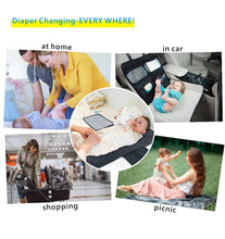 Load image into Gallery viewer, Baby Diaper Changing Pad Portable Diaper Changing Clutch Nappy Changing Mat with Wipes Pocket