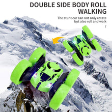 Load image into Gallery viewer, Remote Control Car LED Headlights 4WD RC Stunt Car , Double Sided Rotating Tumbling 360 Degree Flips High Speed Off Road Vehicles,Drift Stunt Rc Car Toy Gift for Kids Boys Girls