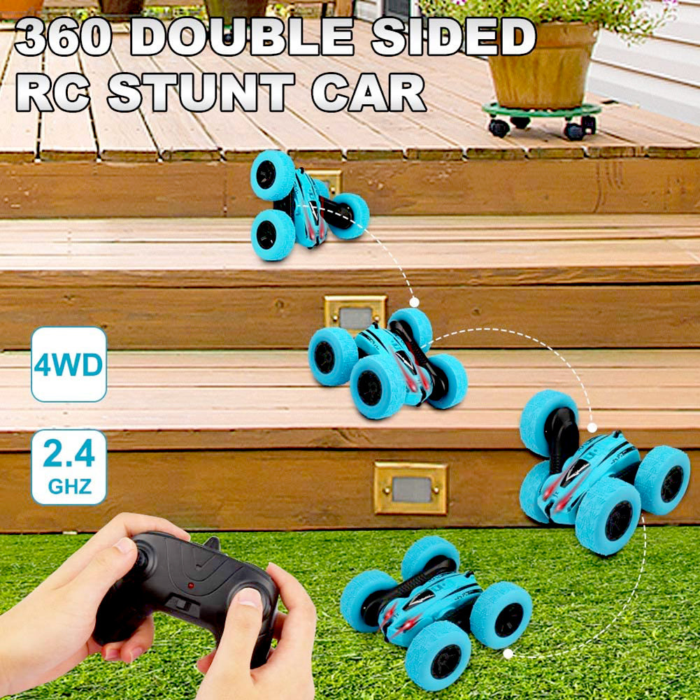 Remote Control Car, RC Stunt Cars Toy, 4WD Double Sided 360