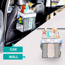 Load image into Gallery viewer, Hanging Diaper Caddy,Crib Diaper Organizer,Diaper Stacker for Crib, Playard or Wall,Newborn Boy and Girl Diaper
