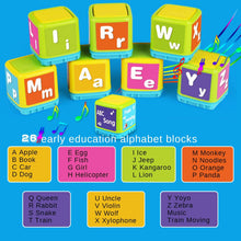 Load image into Gallery viewer, Toddlers Baby Letter Train Toy Lights And Music Electronic Train with 26 Alphabet Blocks , ABC Learning & QA Mode For Babies , Cognitive Development Toys For Ages 6 Months To 2 Kids Gift