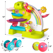 Load image into Gallery viewer, 2 in 1 Toddler Ramp Toy, Double Ramp Racer, 2 Toddler Toys with Duncan Bears, Suitable for 5 - 1 Year old Boys and Girls as Gifts