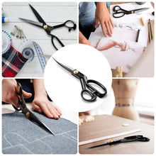 Load image into Gallery viewer, Fabric Scissors 10 Inch(25.5CM), Dressmaker's Tailor's Sewing Scissors Dressmaking Shears for Cutting Fabric, Clothes, Leather(Right-Handed, Black)