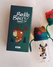 Load image into Gallery viewer, 13oz Leakproof Kids Water Bottle with Straws, 380ML Tritan Plastic BPA Free Baby Learn-to-Drink Water Bottle Gift for Kids