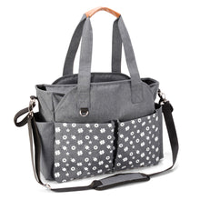 Load image into Gallery viewer, Diaper Tote Bag, Baby Nappy Changing Bag Messenger Bag with Large Space, Shoulder Straps &amp; Stroller Straps for All Baby Accessories (Grey)
