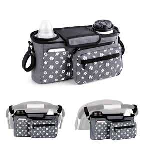 Stroller Organizer Bag with Insulated Cup Holder Baby Jogger Pram Storage Bag Fit All Type of  Strollers