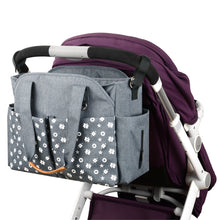 Load image into Gallery viewer, Diaper Tote Bag, Baby Nappy Changing Bag Messenger Bag with Large Space, Shoulder Straps &amp; Stroller Straps for All Baby Accessories (Grey)
