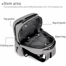 Load image into Gallery viewer, Diaper Bag Backpack,Large Unisex Baby Bags Multifunction Travel Backpack for Mom and Dad with Changing Pad and Stroller Straps
