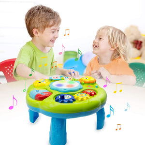 Baby Toys Musical Learning Table 12x12x7inch Music Activity Center Table Toys for Infant Babies Toddler Kids Boys Girls 6-18 Months