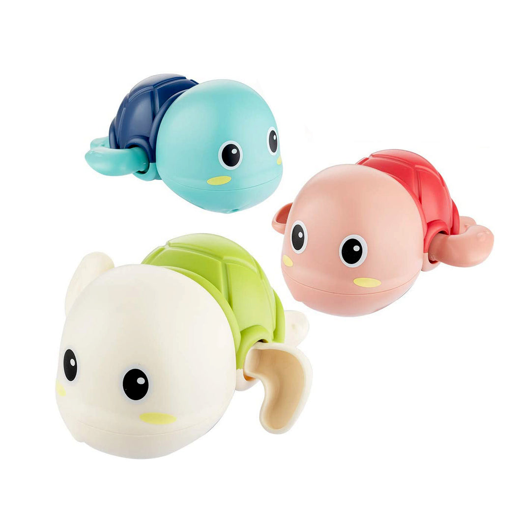 Baby Bath Toys, Wind up Swimming Turtle Toys for Toddlers, Floating Water Bathtub Shower Toys, Bathroom Pool Play Sets Fun Bathtime Gift for Kids Infants Boys Girls (3 Pack)