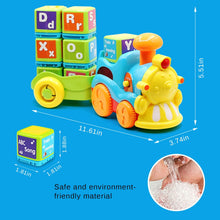 Load image into Gallery viewer, Toddlers Baby Letter Train Toy Lights And Music Electronic Train with 26 Alphabet Blocks , ABC Learning &amp; QA Mode For Babies , Cognitive Development Toys For Ages 6 Months To 2 Kids Gift
