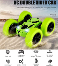 Load image into Gallery viewer, Remote Control Car LED Headlights 4WD RC Stunt Car , Double Sided Rotating Tumbling 360 Degree Flips High Speed Off Road Vehicles,Drift Stunt Rc Car Toy Gift for Kids Boys Girls
