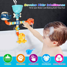 Load image into Gallery viewer, Bath Toys Bathtub Toy for Toddlers Baby 1 - 5 Years Old Boys and Girls, Kids DIY Pipes Tubes for Bath Time with Spinning Gear Rotating Waterfall Fun Water Spout Birthday Gift Ideas Color Box

