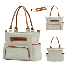 Load image into Gallery viewer, Diaper Bag Tote,  Large Baby Bag, Multi-functional Waterproof and Stylish Travel Pack, 7 Piece Set Baby Diaper Bag for Mom and Dad
