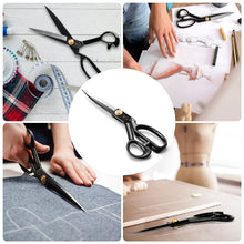 Load image into Gallery viewer, Fabric Scissors 10 Inch(25.5CM), Dressmaker&#39;s Tailor&#39;s Sewing Scissors Dressmaking Shears for Cutting Fabric, Clothes, Leather(Right-Handed, Black)
