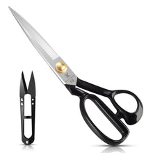 Load image into Gallery viewer, Fabric Scissors 10 Inch(25.5CM), Dressmaker&#39;s Tailor&#39;s Sewing Scissors Dressmaking Shears for Cutting Fabric, Clothes, Leather(Right-Handed, Black)
